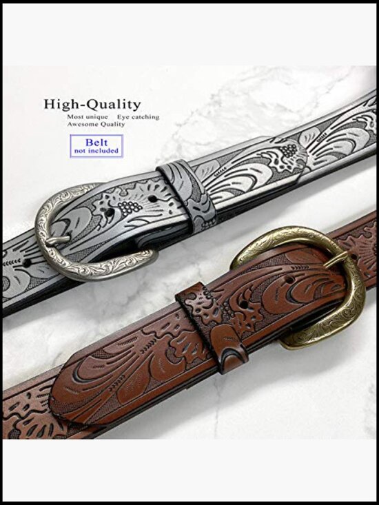 Zinc Antique Western Floral Engraved Belt Buckle Fits 1.5\